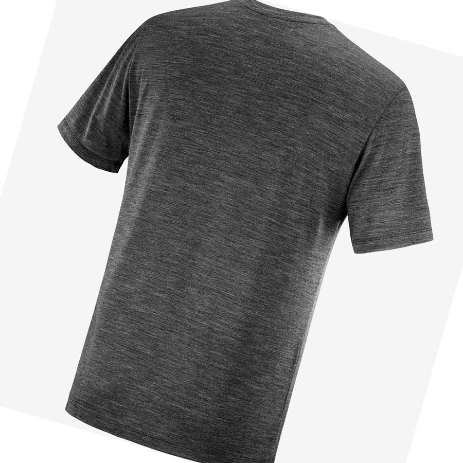 Camiseta Salomon OUTLIFE MERINO BLEND Hombre Negros | MX 3221CTV